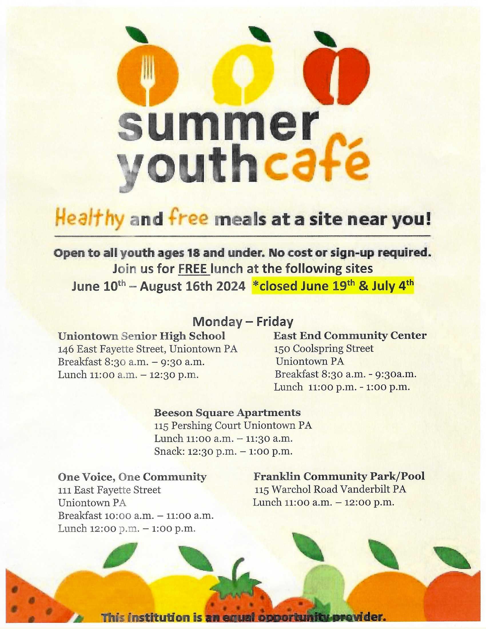 Summer Youth Cafe